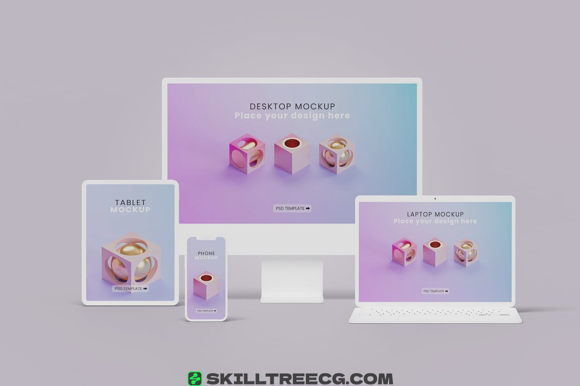 Multi Device Clay Mockup Set（079063）-技能树